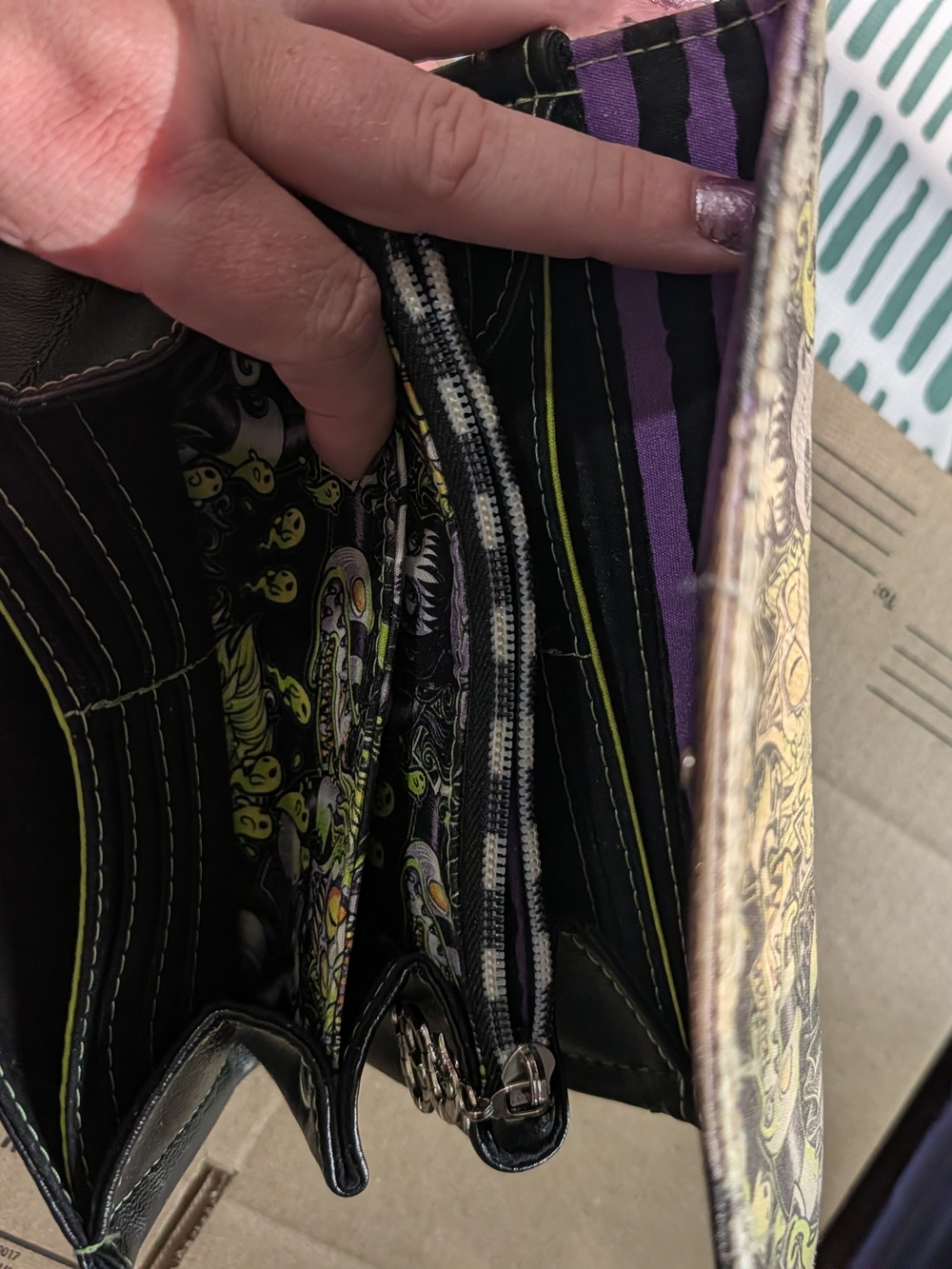 😍Sew Wicked Sweet Handmade Leather Beetlejuice Wallet. - Picture 14 of 16